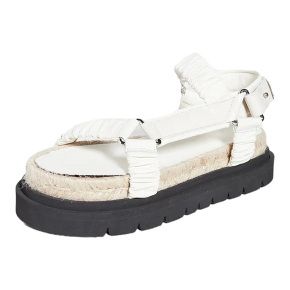 3.1 PHILLIP LIM Noa White Espadrille Platform Strappy Sandal Size EU 41 US 10 - Picture 3 of 8